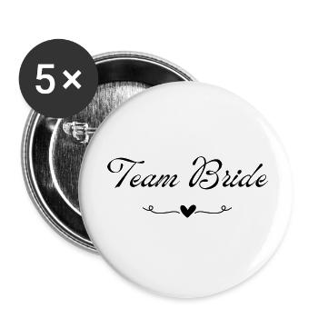 Team Zaumzeug Herz - Buttons klein 25 mm (5er Pack) - Weiß - Vorne