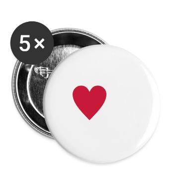 Fotografieren - Buttons klein 25 mm (5er Pack) - Weiß - Vorne