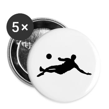 Soccer Players - Buttons small 1''/25 mm (5-pack) - white - Front
