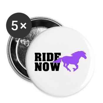 ride now - Buttons small 1''/25 mm (5-pack) - white - Front