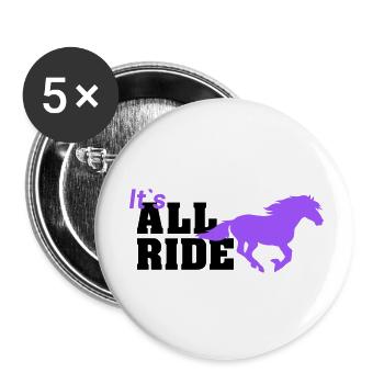 all ride - Buttons small 1''/25 mm (5-pack) - white - Front