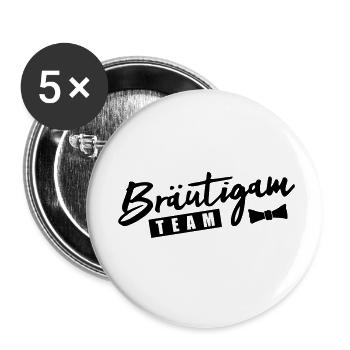 braeutigam team - Buttons klein 25 mm (5er Pack) - Weiß - Vorne