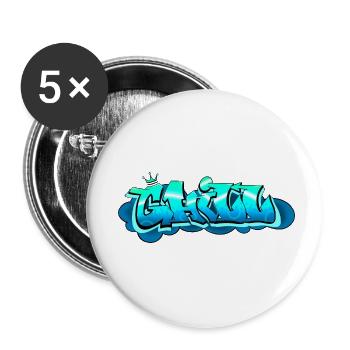 CHILL Graffiti Style – Cool & Urban - Buttons klein 25 mm (5er Pack) - Weiß - Vorne