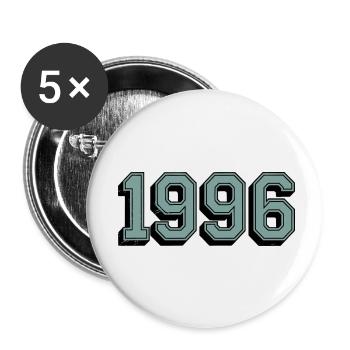 1996 Birthday Year Aging Age 29 Years Old - Buttons small 1''/25 mm (5-pack) - white - Front