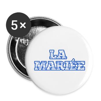 Die blaue Chinoiserie-Braut - Buttons klein 25 mm (5er Pack) - Weiß - Vorne