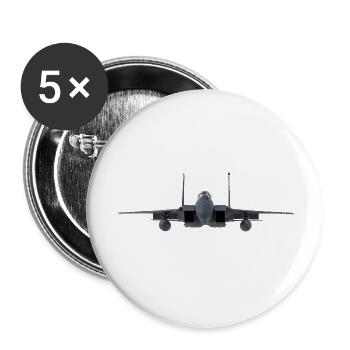 F-15 - Buttons small 1''/25 mm (5-pack) - white - Front