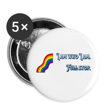 I am what I am - Buttons small 1''/25 mm (5-pack) - white - Front