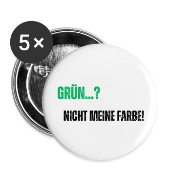 Green not my color - Buttons small 1''/25 mm (5-pack) - white - Front