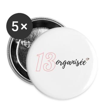 13 organized - Buttons small 1''/25 mm (5-pack) - white - Front