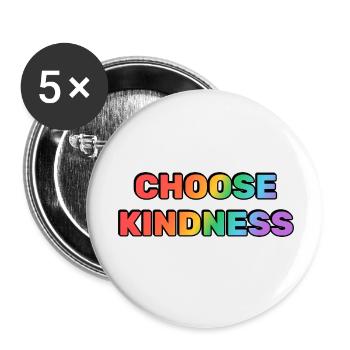 Choisissez le dégradé de bienveillance - Lot de 5 petits badges (25 mm) - blanc - Devant