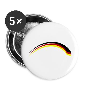 Drapeau de l’Allemagne - Lot de 5 petits badges (25 mm) - blanc - Devant