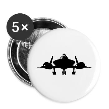 SR-71 - Buttons klein 25 mm (5er Pack) - Weiß - Vorne