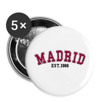Madrid Fondée en 1986 - Lot de 5 petits badges (25 mm) - blanc - Devant