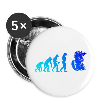 Compact motocross design for motocross - Buttons small 1''/25 mm (5-pack) - white - Front