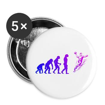 Handball Liebe zum Anziehen für Männer - Buttons klein 25 mm (5er Pack) - Weiß - Vorne
