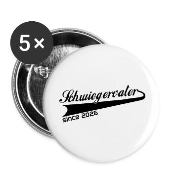 Father-in-law 2026, best father-in-law ever - Buttons small 1''/25 mm (5-pack) - white - Front