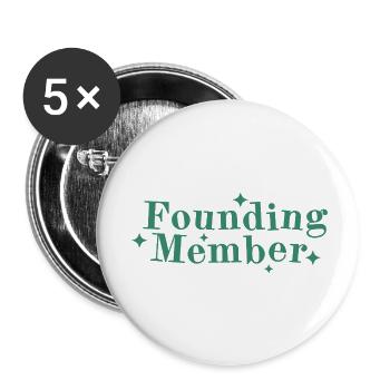 Membre fondateur Logo de la police Stars - Lot de 5 petits badges (25 mm) - blanc - Devant