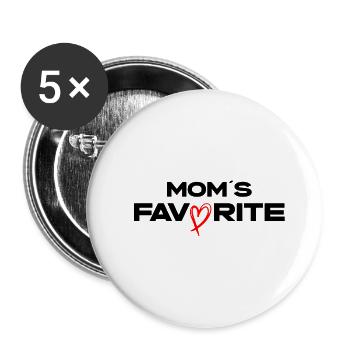 Moms Favorite - Buttons small 1''/25 mm (5-pack) - white - Front