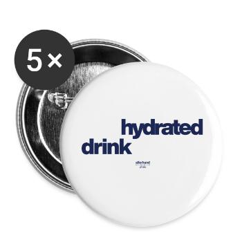 stay hydrated drink schorle - Buttons klein 25 mm (5er Pack) - Weiß - Vorne