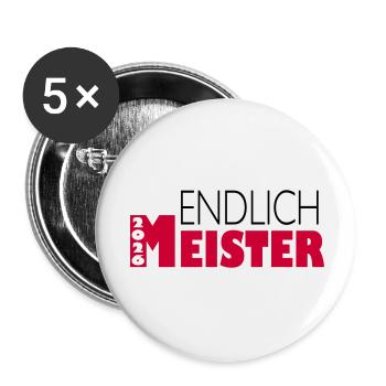 Finally champion 2026 - Buttons small 1''/25 mm (5-pack) - white - Front