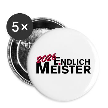 Finally champion 2026 championship - Buttons small 1''/25 mm (5-pack) - white - Front