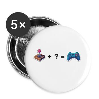 Retro joystick meets gamepad - Buttons small 1''/25 mm (5-pack) - white - Front