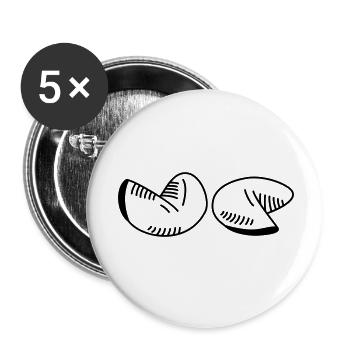 Motif de biscuit chinois – sagesse et humour unis ! - Lot de 5 petits badges (25 mm) - blanc - Devant