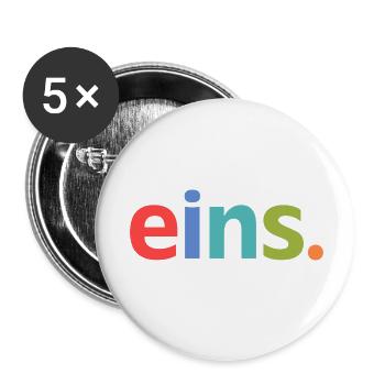 1st birthday one 1 year - Buttons small 1''/25 mm (5-pack) - white - Front