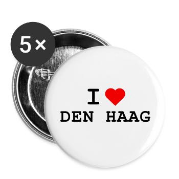 I love The Hague - I love The Hague - Buttons small 1''/25 mm (5-pack) - white - Front