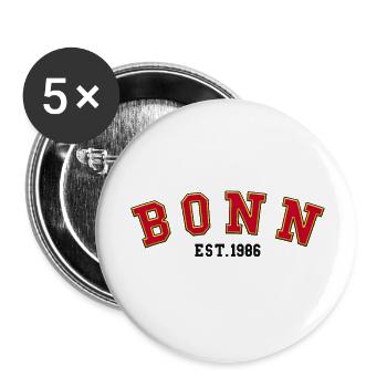 Bonn Fondé en 1986 - Lot de 5 petits badges (25 mm) - blanc - Devant