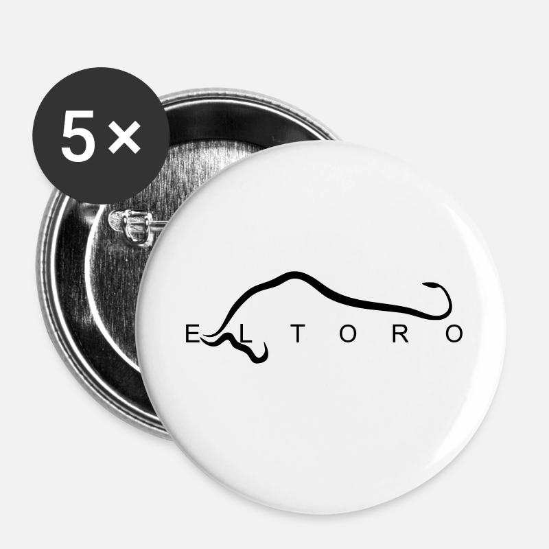 El_Toro - Buttons small 1''/25 mm (5-pack) - white