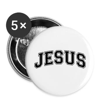 Jesus | Liebe | Glaube | Geschenk - Buttons klein 25 mm (5er Pack) - Weiß - Vorne