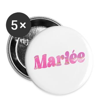 Bride Wedding - Buttons small 1''/25 mm (5-pack) - white - Front