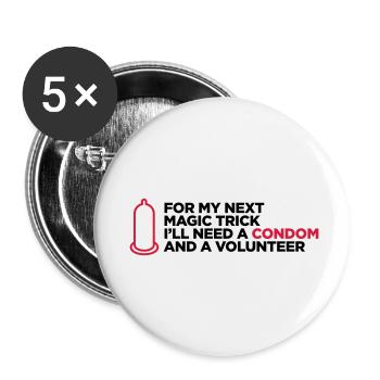 Mein dreckiger Zaubertrick! - Buttons klein 25 mm (5er Pack) - Weiß - Vorne
