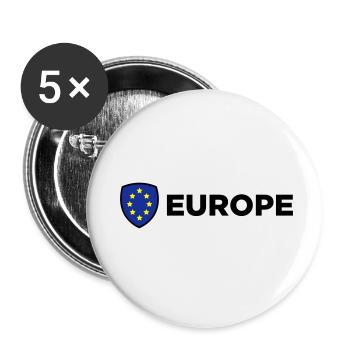 Die Unionsflagge von Europa - Buttons klein 25 mm (5er Pack) - Weiß - Vorne