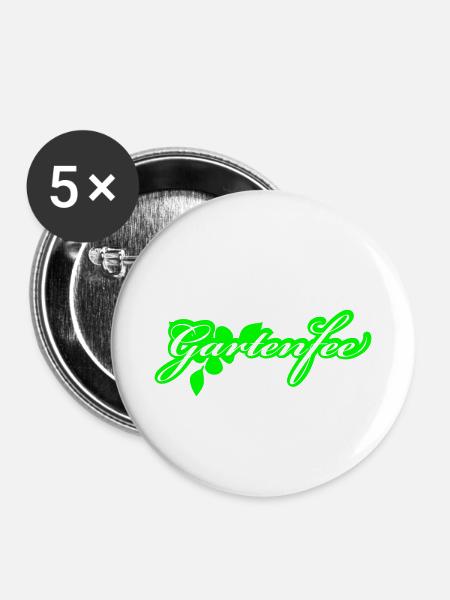 gartenfee - Buttons klein 25 mm (5er Pack) - Weiß