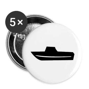 Motorboat Fishing boat Boat Captain - Buttons small 1''/25 mm (5-pack) - white - Front