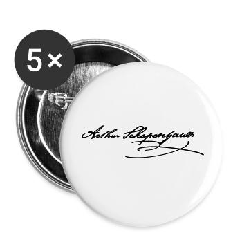 Arthur Schopenhauer - Buttons klein 25 mm (5er Pack) - Weiß - Vorne