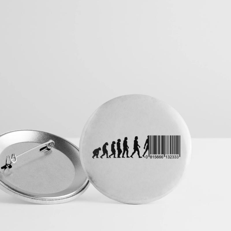 Barcode Evolution Buttons klein 25 mm (5er Pack)