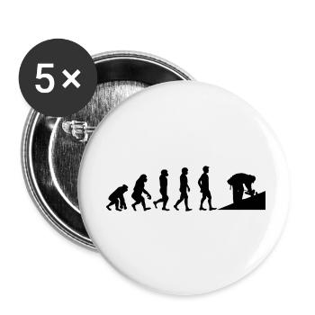 Roofers: Evolution of Roofer's - Buttons small 1''/25 mm (5-pack) - white - Front