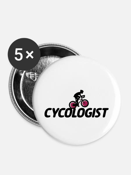 CYCOLOGIST - Bicycle - Buttons small 1''/25 mm (5-pack) - white