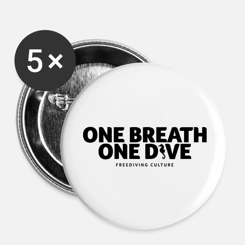 One Breath One Dive II - Buttons small 1''/25 mm (5-pack) - white