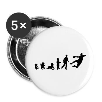 Evolution sports handball human rights - Buttons small 1''/25 mm (5-pack) - white - Front