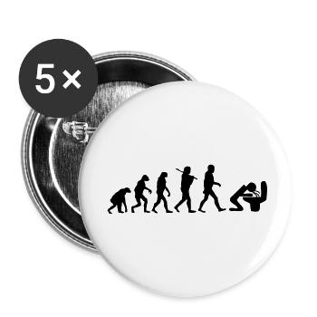 Kotzen - Buttons klein 25 mm (5er Pack) - Weiß - Vorne