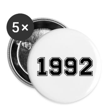 1992 - Buttons small 1''/25 mm (5-pack) - white - Front