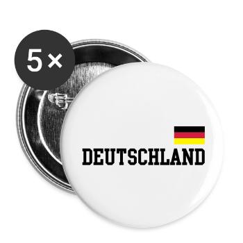 Germany flag - Germany Germany flag flag - Buttons small 1''/25 mm (5-pack) - white - Front