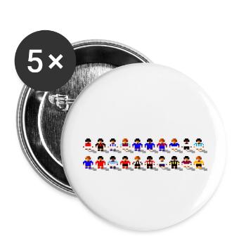Football Premier League Kits - Buttons small 1''/25 mm (5-pack) - white - Front