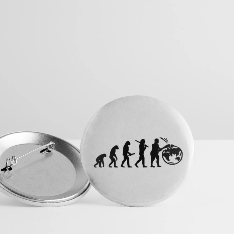 Evolution planete terre monde évolution Lot de 5 petits badges (25 mm)