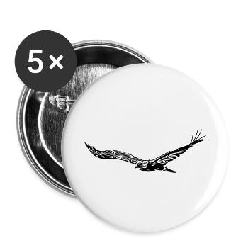 Eagle - Buttons small 1''/25 mm (5-pack) - white - Front