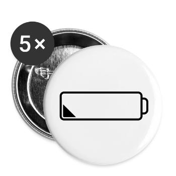 battery_low_f1 - Buttons small 1''/25 mm (5-pack) - white - Front